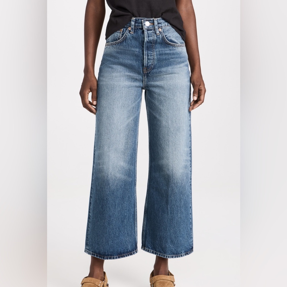 Re/Done High Rise Wide-Leg Jeans